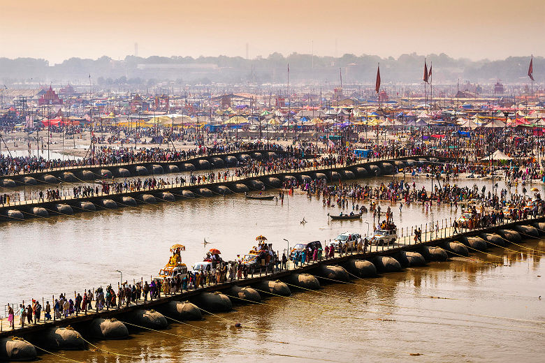 Festival de Kumbh Mela à Allahabad, Uttar Pradesh, Inde
