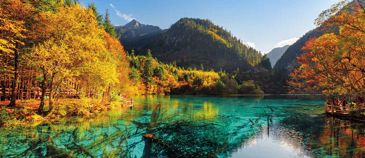 Voyage Chine - Lac des Cinq Fleurs vallée du Jiuzhaigou - Amplitudes