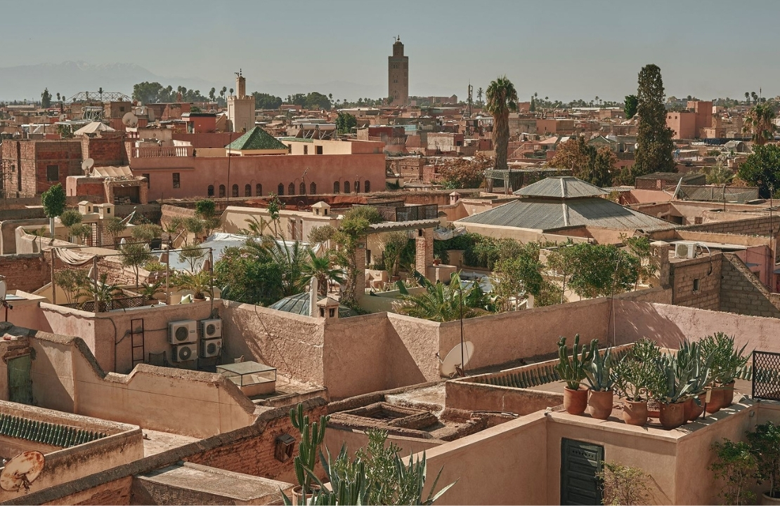 Voyage culturel au Maroc - plus belle vue aérienne sur la ville de Marrakech - Amplitudes