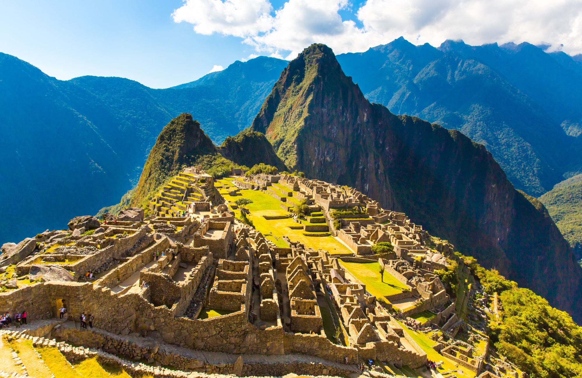 Mysterious city - Machu Picchu, Peru,South America. The Incan ruins. Example of polygonal masonry and skill