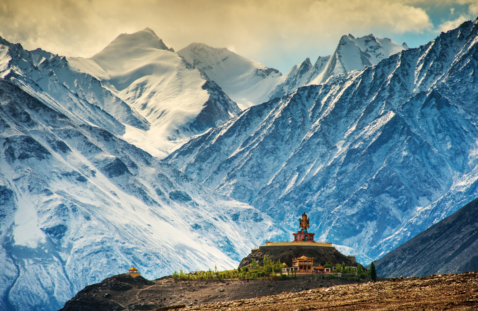  Voyage Inde - Monastère de Diskit Ladakh - Amplitudes