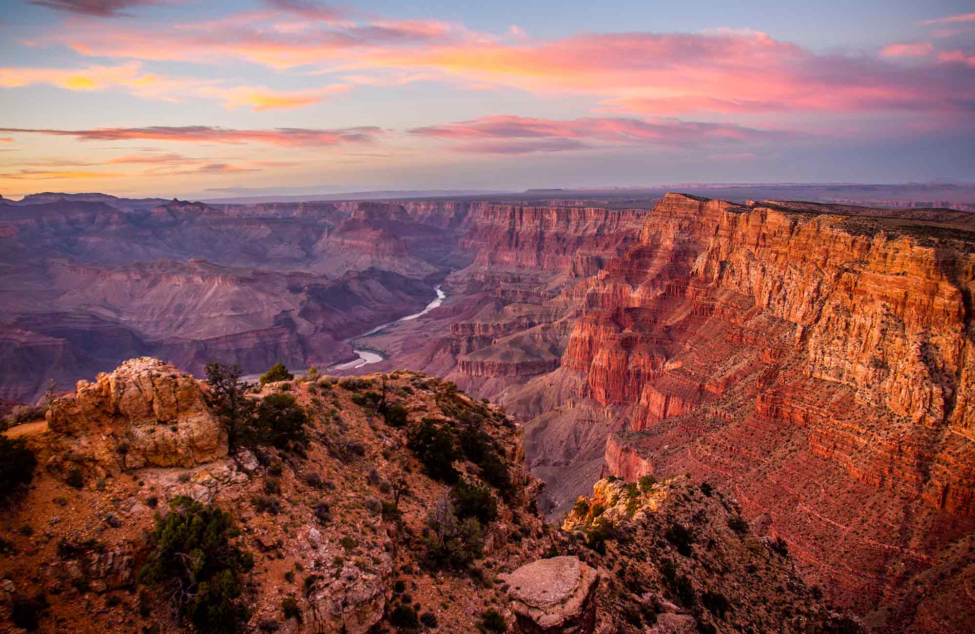 Voyage États-Unis - Grand Canyon coucher de soleil Ouest américain - Amplitudes
