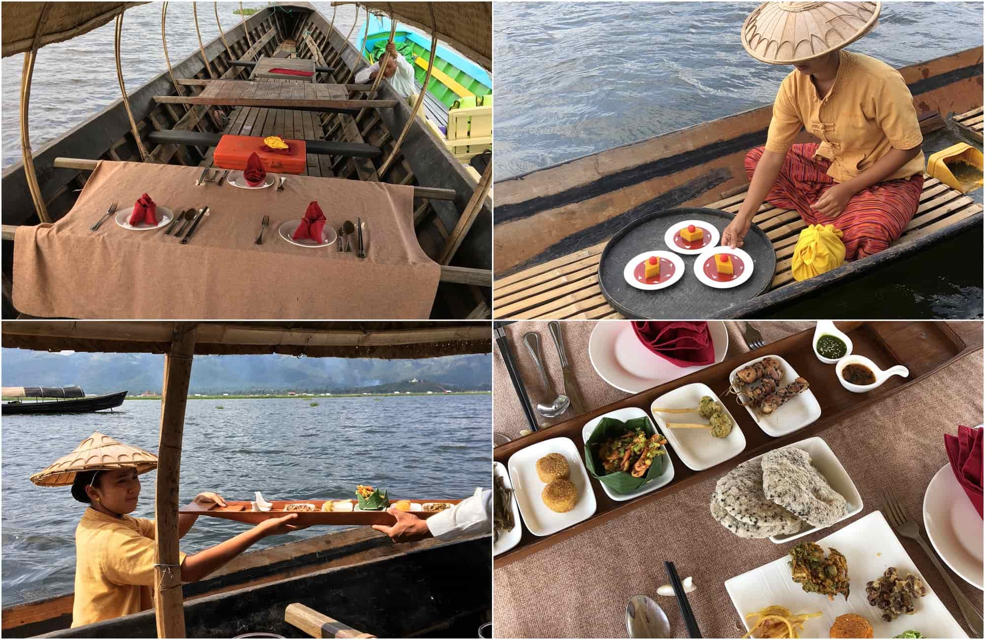 Voyage Birmanie - Déjeuner pirogue lac Inle - Amplitudes