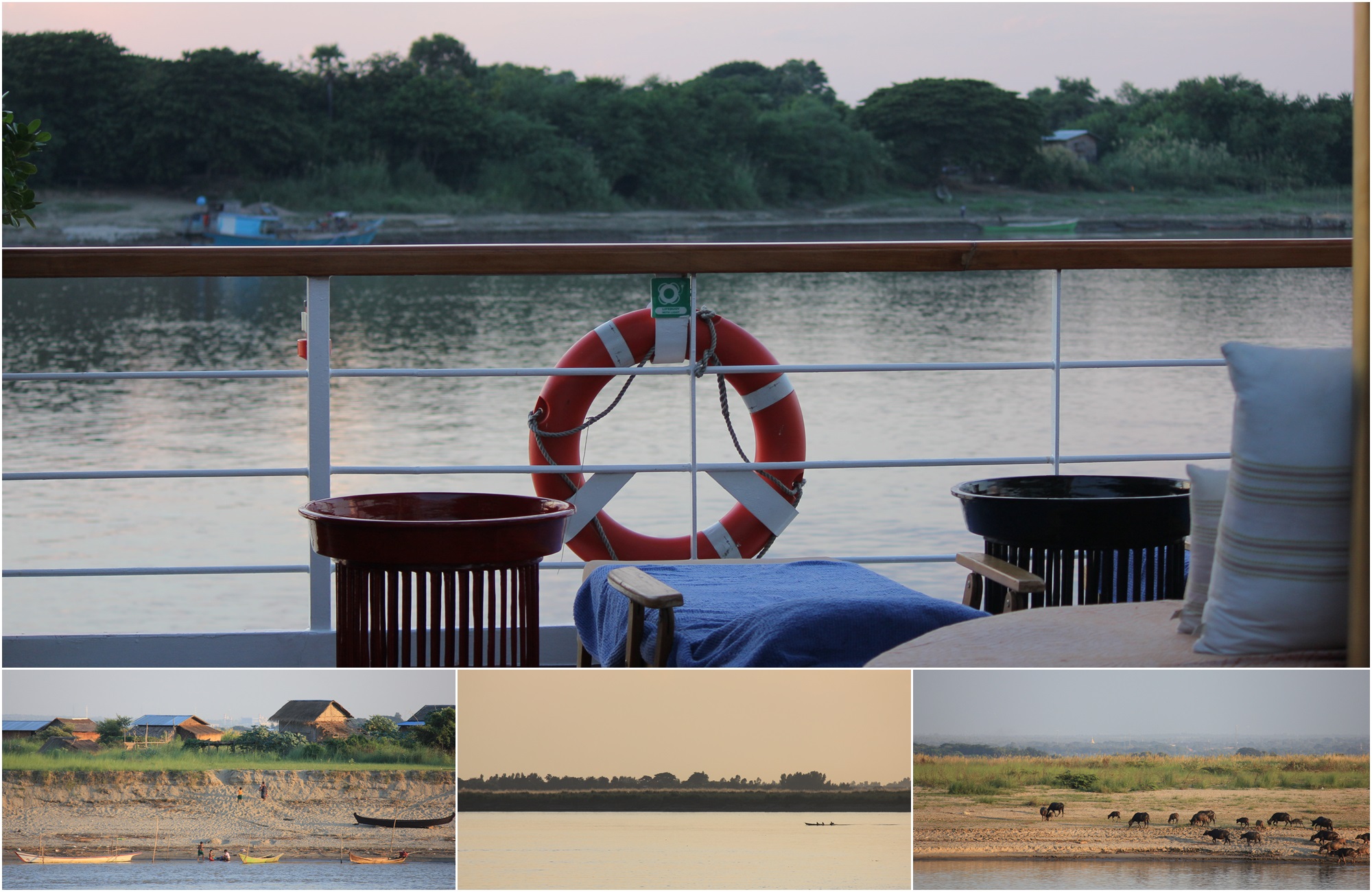Voyage Birmanie - Navigation Irrawaddy - Amplitudes
