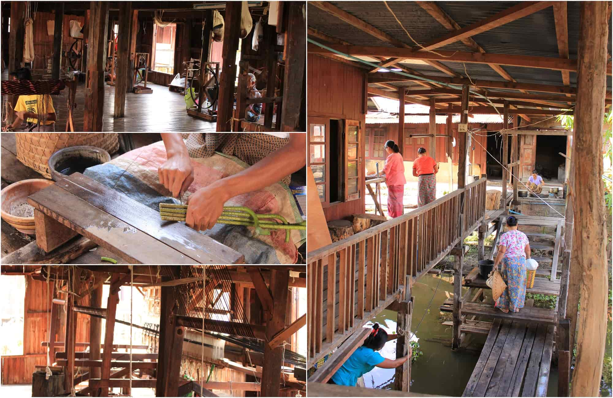 Voyage Birmanie - Lac Inle Atelier Tissage - Amplitudes