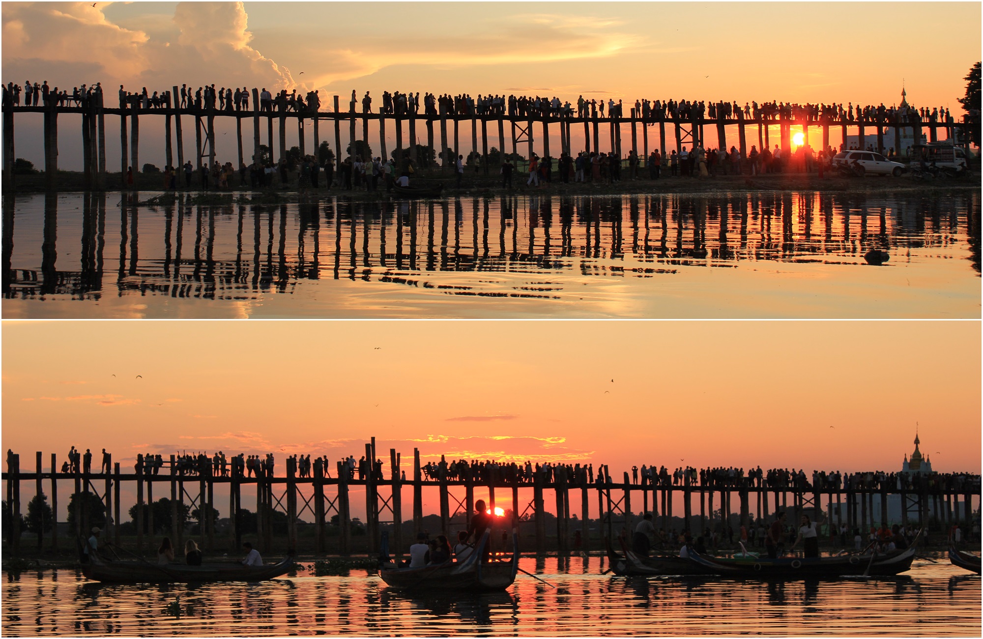 Voyage Birmanie - Pont U Bein coucher de soleil - Amplitudes