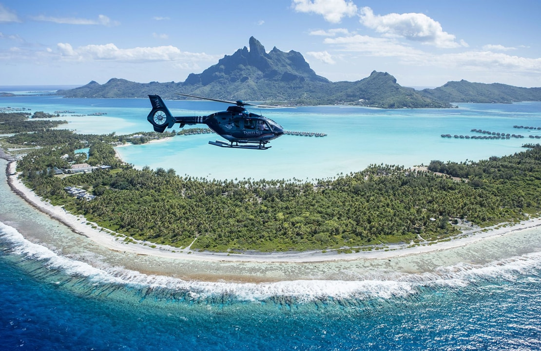 Voyage de noces à Bora Bora - Survol en hélicoptère de Bora Bora - Amplitudes