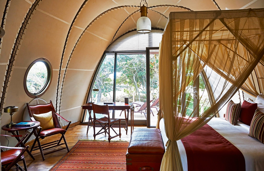 Voyage en amoureux au Sri Lanka - Intérieur de votre lodge au Wild Coast Tented Lodge - Amplitudes