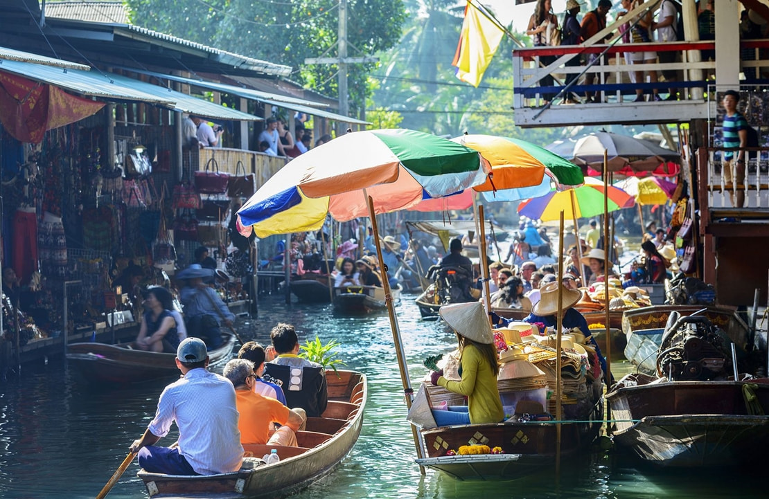 Circuit chauffeur-guide en Thaïlande - Le marché flottant de Bangkok - Amplitudes