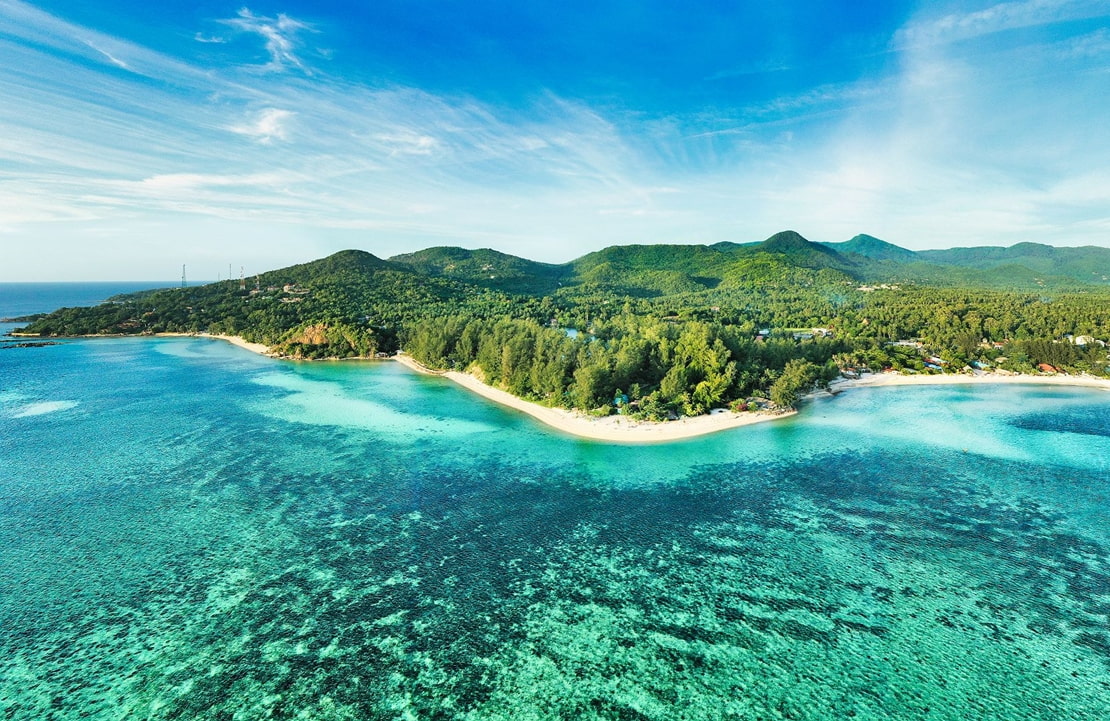 Séjour balnéaire en Thaïlande - Vue zénithale de Koh Phangan - Amplitudes