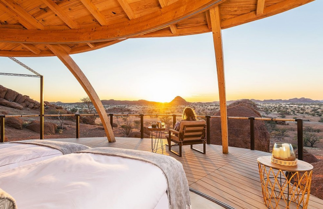 Séjour lodge de luxe en Namibie - La vue depuis votre terrasse privée du Onduli Ridge - Amplitudes