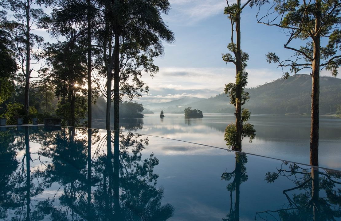Séjour en hôtel de luxe à Hatton - La vue depuis le jacuzzi du Ceylon Tea Trail – Amplitudes