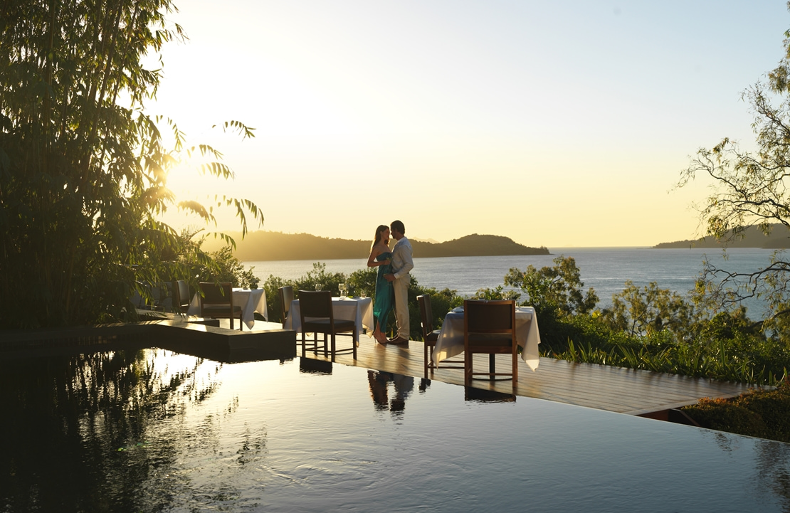 Voyage en amoureux en Australie - La terrasse panoramique du Qualia Resort, votre hôtel de luxe en Australie - Amplitudes