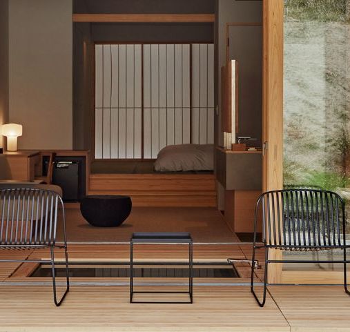 Voyage de luxe au Japon - terrasse du ryokan Roka – Amplitudes