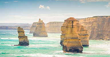 Australie - Formation rocheuse les douze apôtres sur la côte de New South Wales