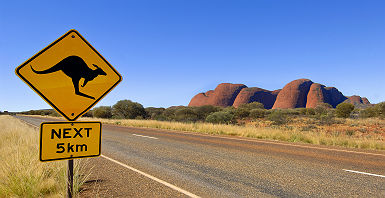 Les Kata Tjuta dans le parc national d'Ulu?u-Kata Tju?a en Australie