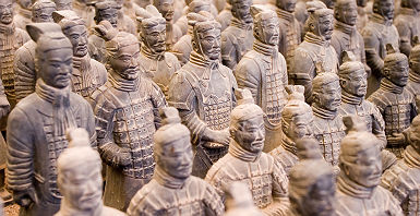 Chine - Statues de l'armée impériale de terre cuite au mausolée de l'empereur Qin
