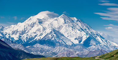 Alaska - Vue sur la montagne McKinley au parc national Denali