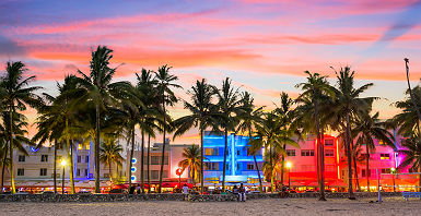 Miami Beach au coucher de soleil