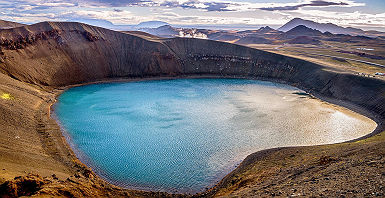 Lac de cratere Viti, Krafla, Islande