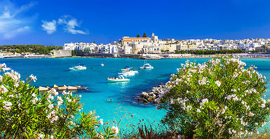 Pouilles - Vue sur la baie d'Otranto et ses eaux émeraudes