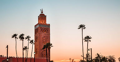 Marrakech au coucher du soleil