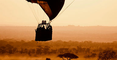 Survol montgolfière plaines Serengeti