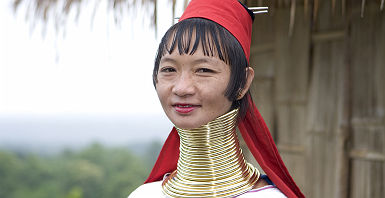 Femme Padaung (ou Kayan) du Peuple Karen - Thaïlande