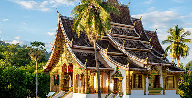Laos - Façade du palais royal de Luang Prabang