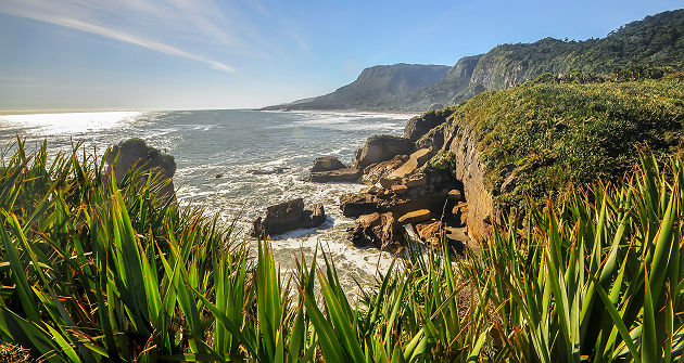 Nouvelle Zélande - Falaises en bord de mer à Punakaiki