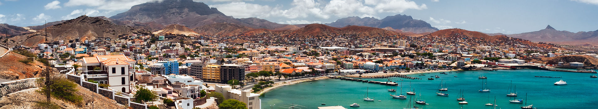 La ville de Mindelo au Cap Vert, sur l'ile São Vicente