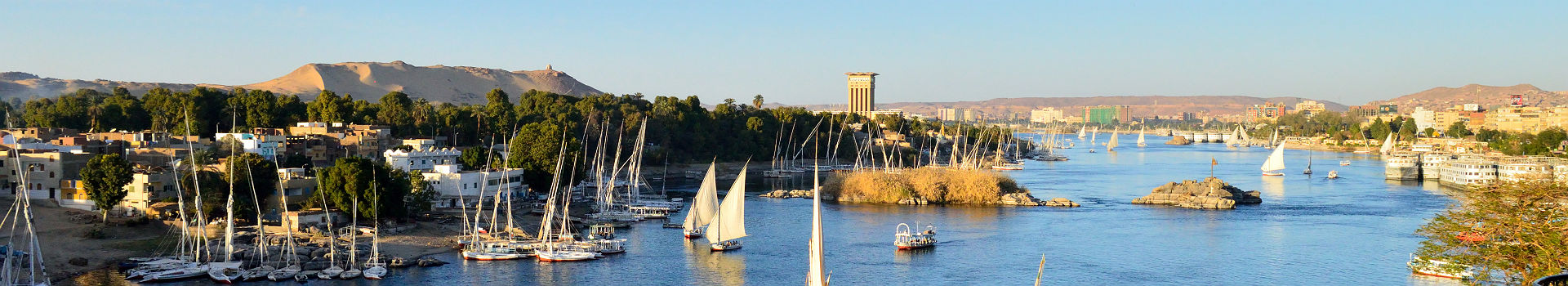 Egypte - Voilier navigue dans le Nil près d'Aswan