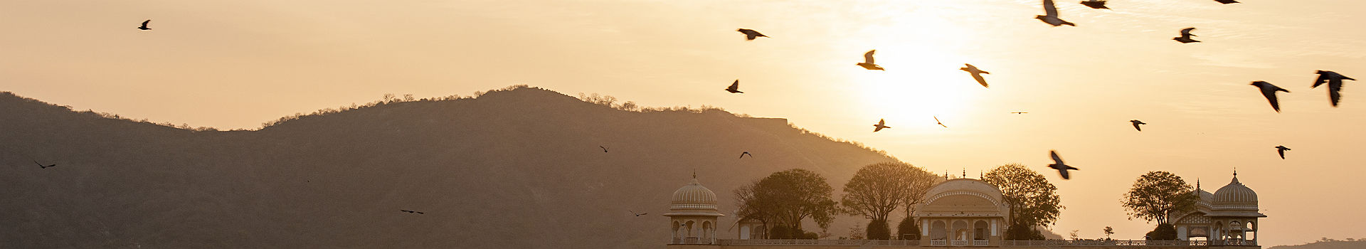 Inde -Palais Taj Mahal du lac Pichola au coucher de soleil, Udaipur