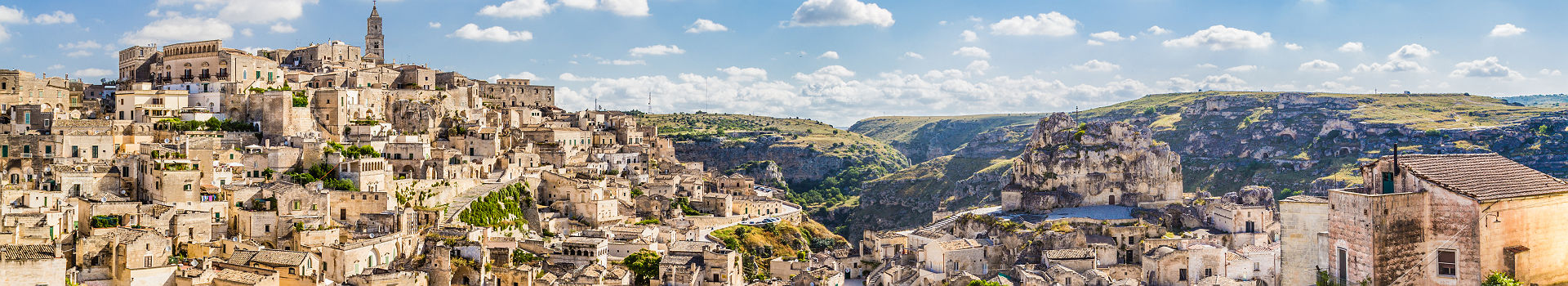Vue sur la vieille ville de Matera - Pouilles, Italie