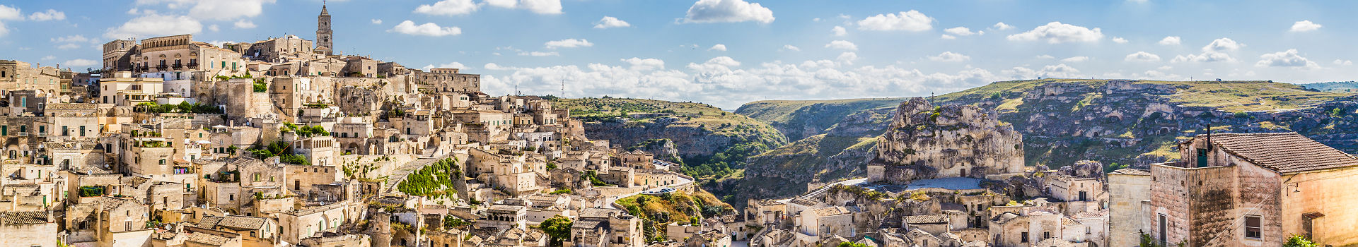 Vue sur la vieille ville de Matera - Pouilles, Italie