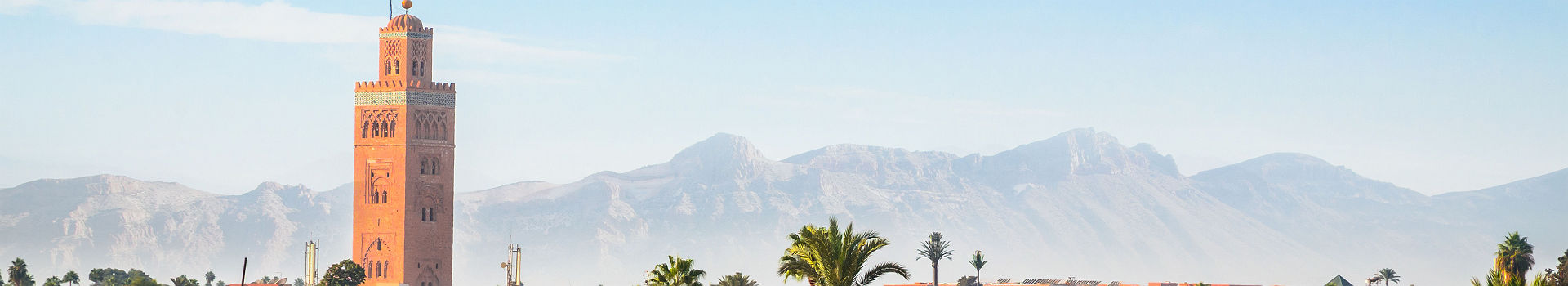 Vue sur Marrakech et l'ancienne medina, Maroc