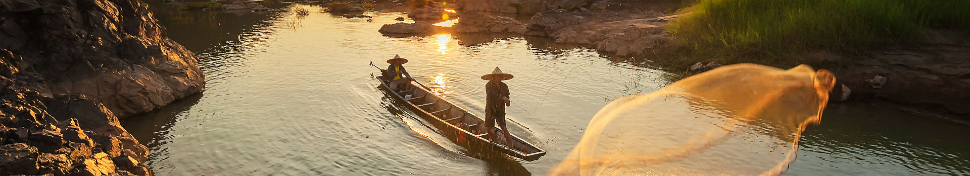 Pêcheur dans le Delta du Mekong - Vietnam