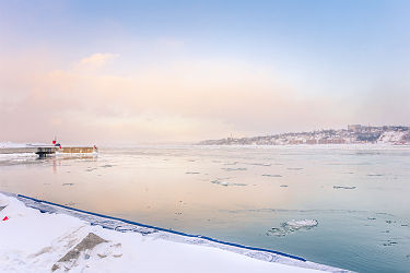 Fleuve Saint Laurent sous la glace - Québec