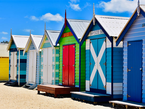 Cabanes de plage à Brighton Beach, Melbourne - Australie