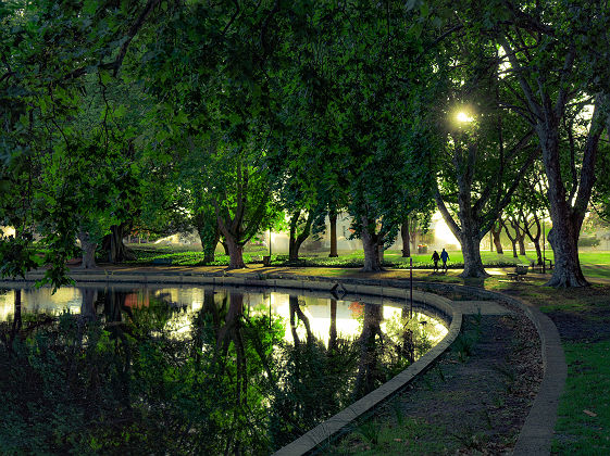 Un des nombreux parcs de Perth