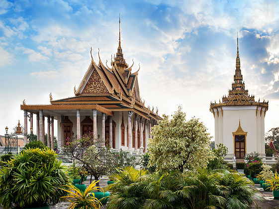 Wat preah Keo, la pagode d'argent, Palais Royal, Phnom Penh - Cambodge