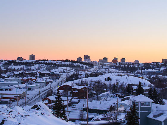 Paysage hivernal de Yellowknife