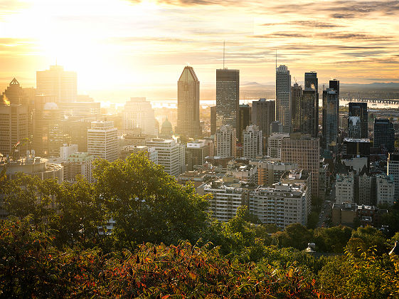 Ville de Montréal depuis Mont Royal - Québec, Canada