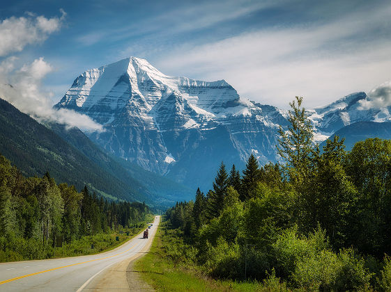 Yellow Highway dans le Parc Provincial de Mt. Robson - Alberta, Canada