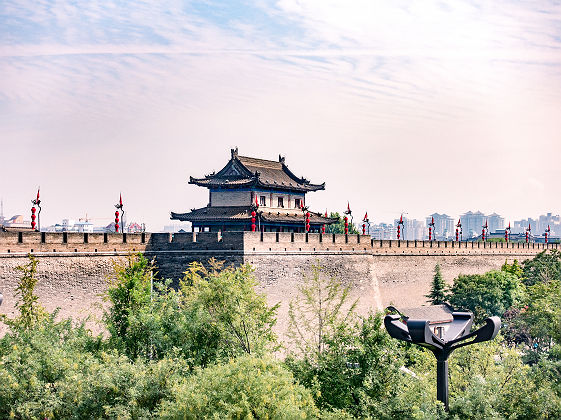 Ancienne tourelle sur la muraille de la ville de Xian - Chine