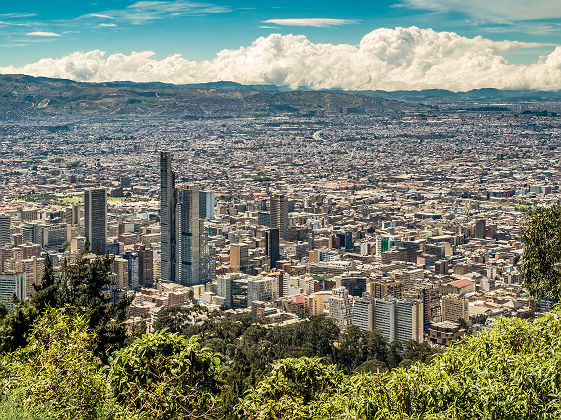 Vue sur la ville de Bogota - Colombie