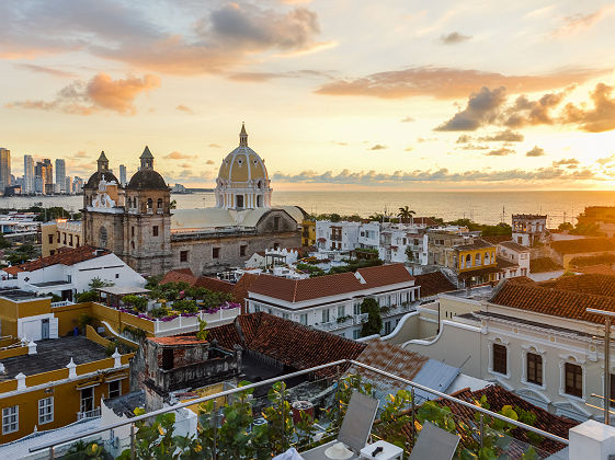 Coucher de soleil sur Carthagène - Colombie