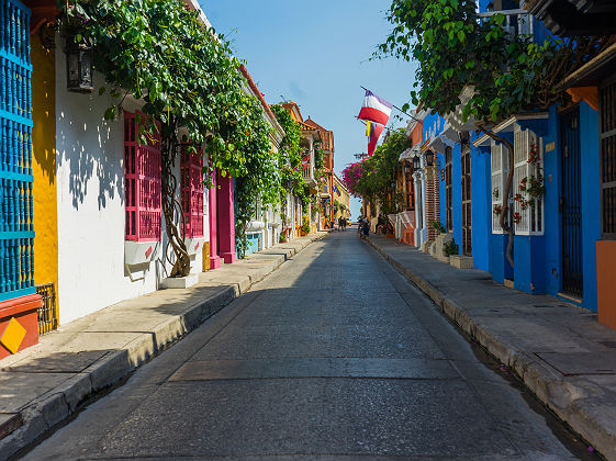 Rue colorée de Carthagène - Colombie