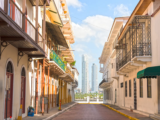 Rue du quartier de Casco Viejo à Panama City - Panama