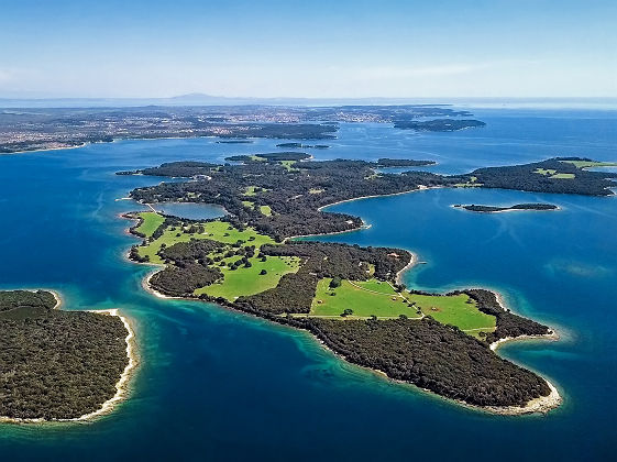 Vue des îles de Brijuni